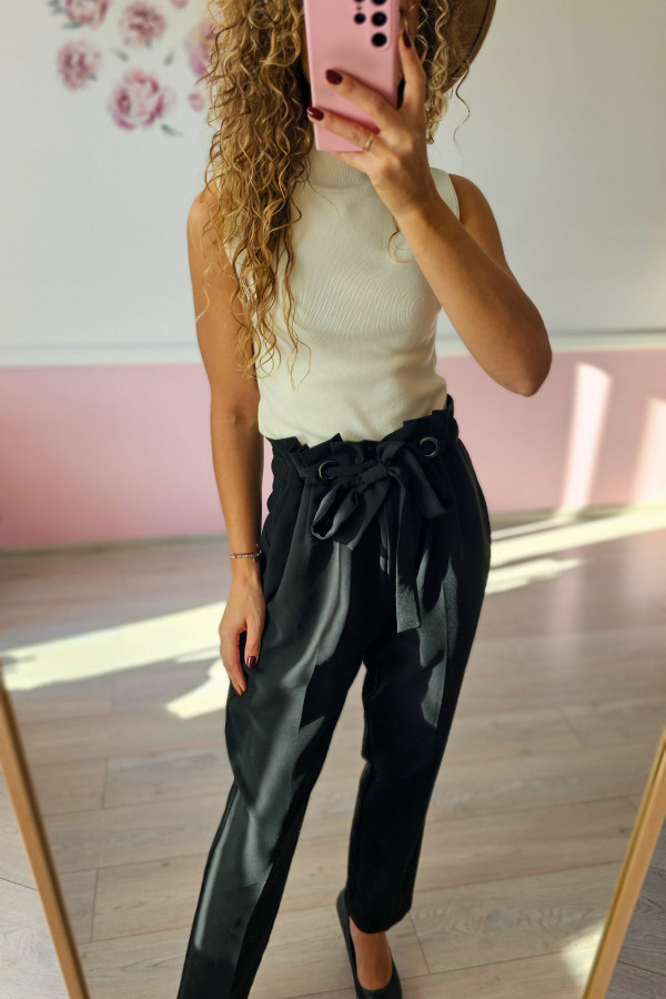 Czarne eleganckie spodnie 1