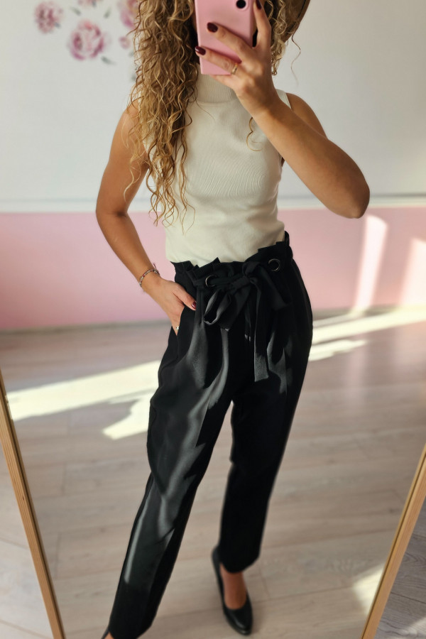 Czarne eleganckie spodnie 2