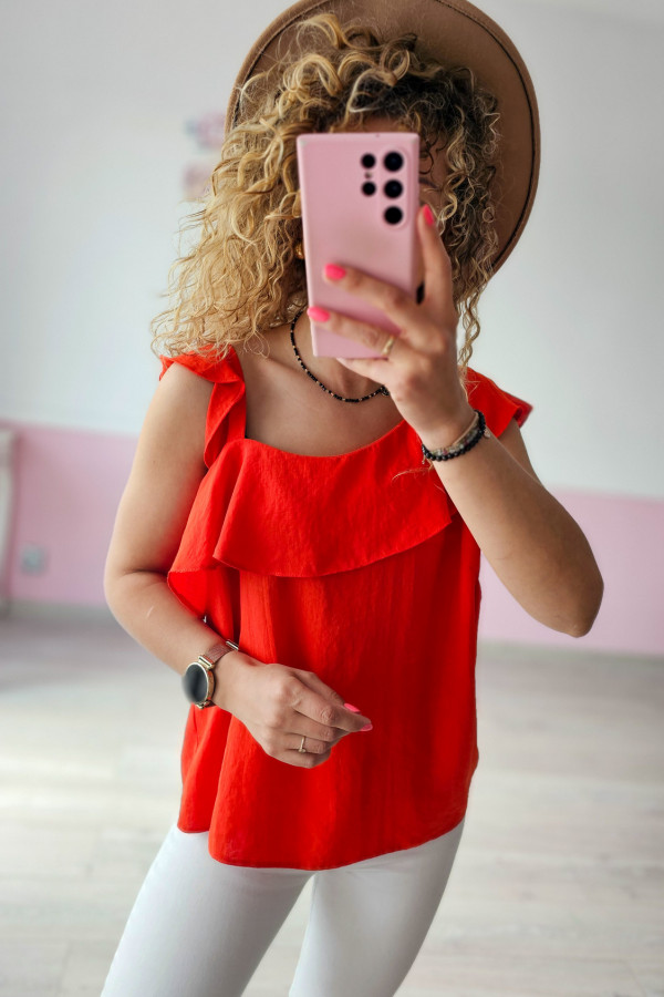 Czerwona bluzka damska