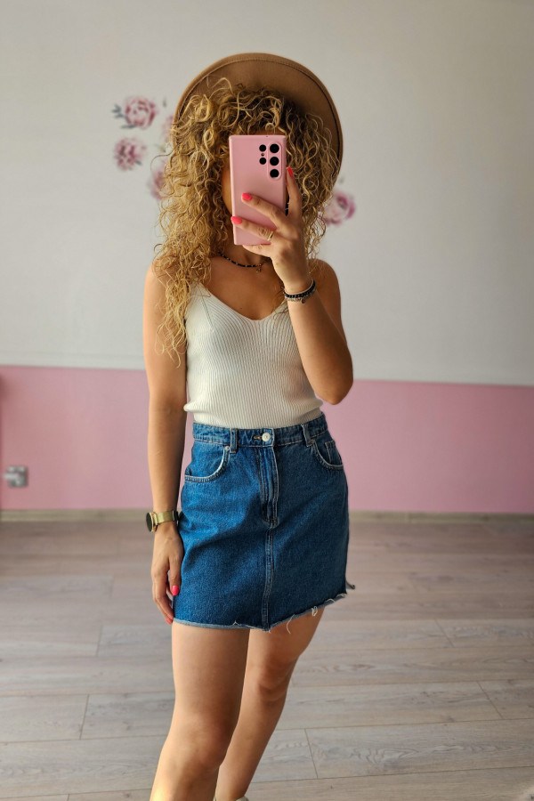 Jeansowa spódniczka bawełniana H&M 1