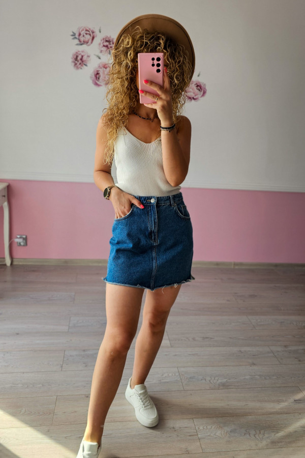 Jeansowa spódniczka bawełniana H&M