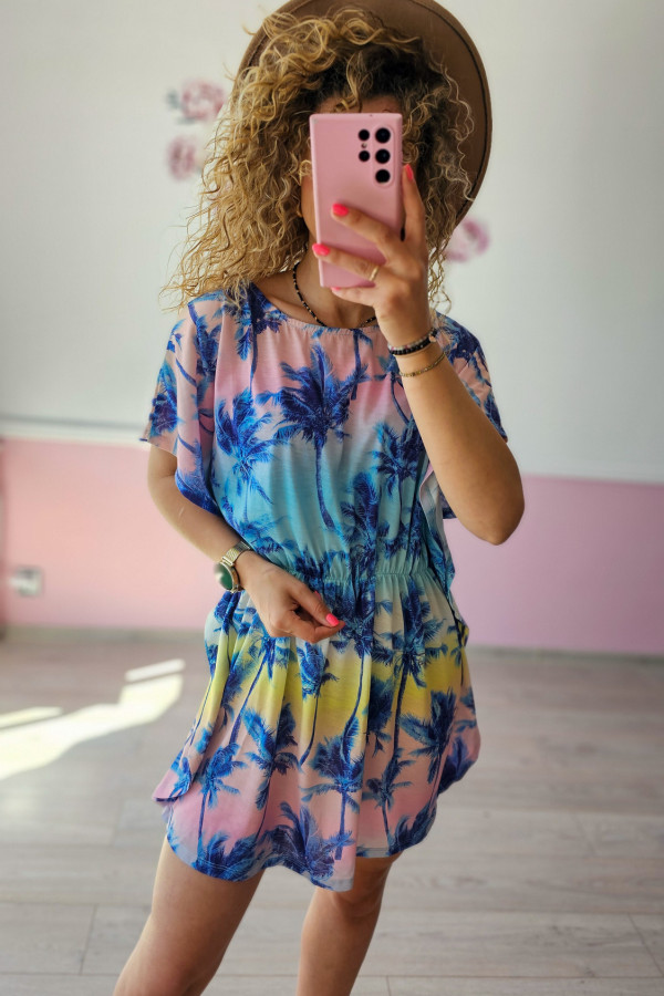Sukienka mini w palmy H&M