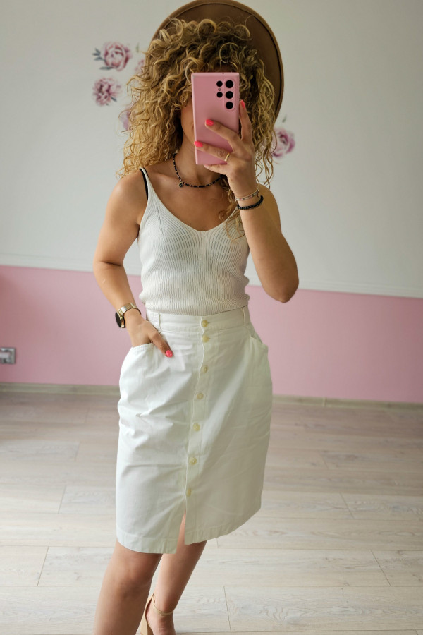 Biała spódniczka bawełniana M/L 3