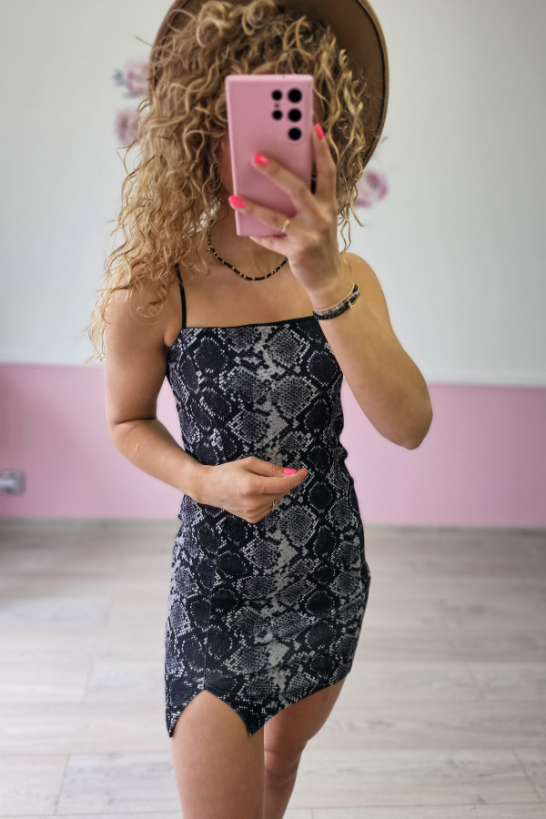 Wężowa sukienka mini