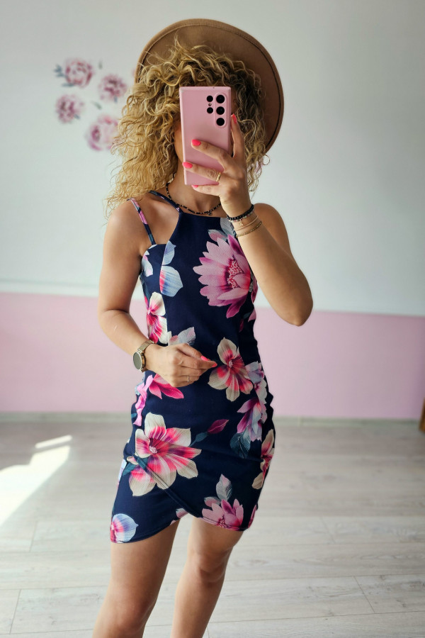 Sukienka mini w kwiaty 1