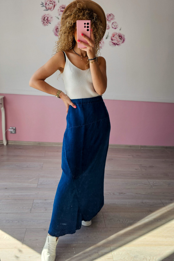 Granatowa spódnica maxi