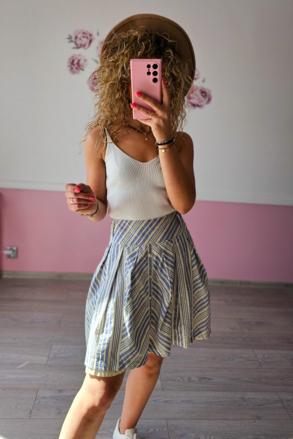 Spódnica mini w paski 2