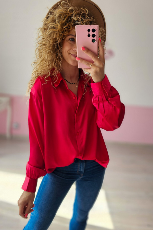 Czerwona koszula damska 1