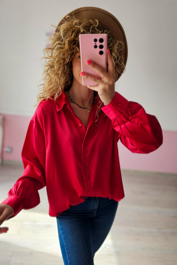 Czerwona koszula damska 3