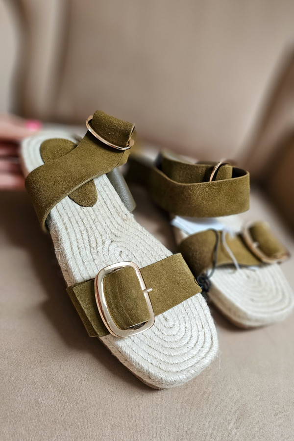 Sandały khaki Reserved 2