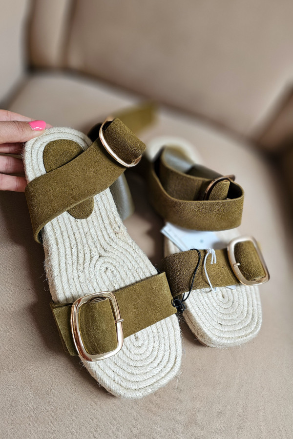 Sandały khaki Reserved 3
