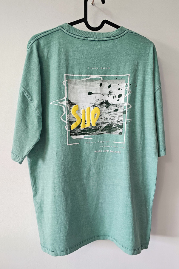 Miętowy t-shirt Reserved 2