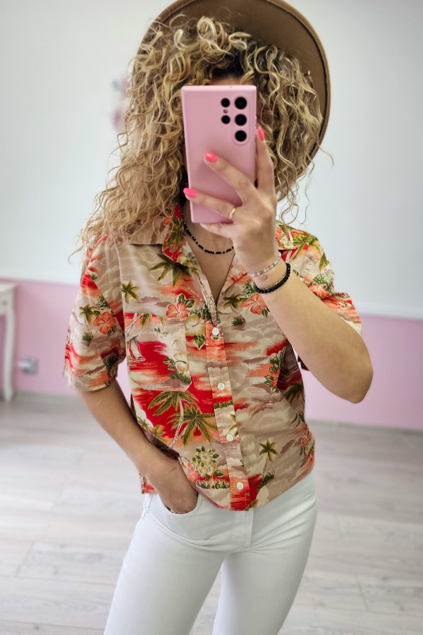 Koszula męska z palmami 2