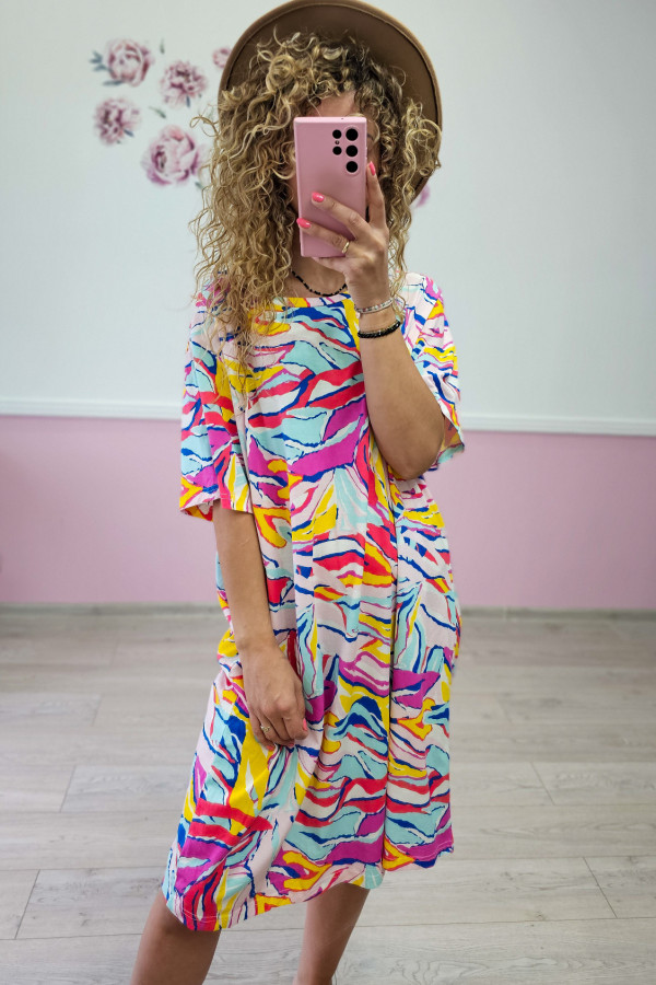 Kolorowa koszula nocna 6XL/7XL