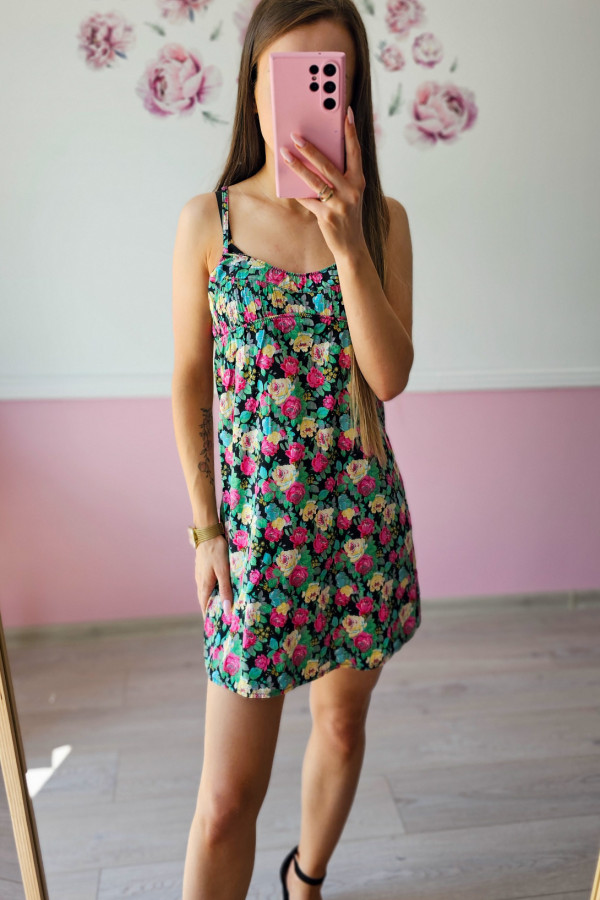 Sukienka mini w kwiaty