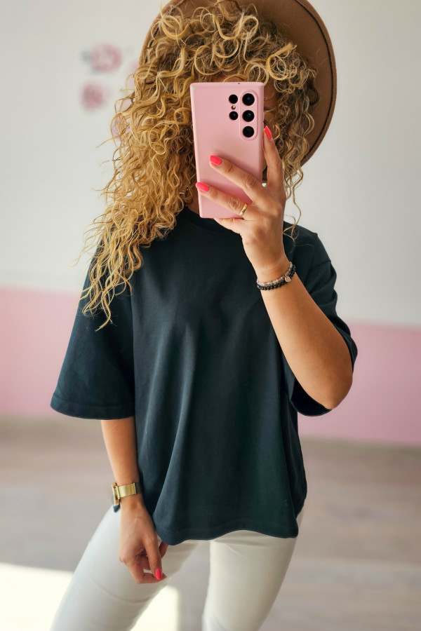 Grafitowy t-shirt damski