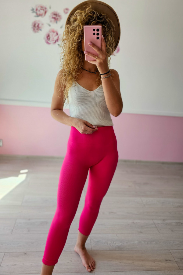 Różowe legginsy sportowe do ćwiczeń XL/XXL 2