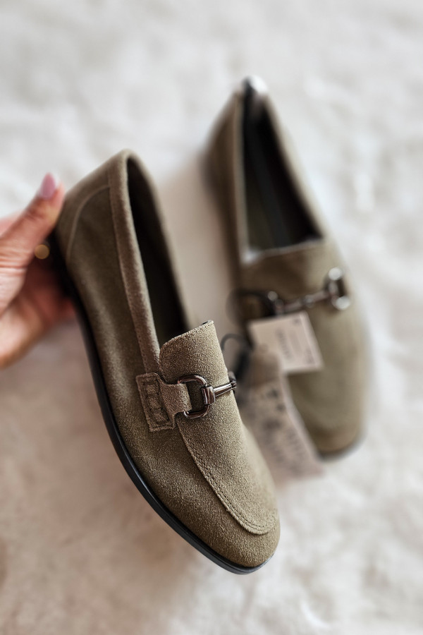 Zamszowe loafersy skórzane Reserved 2