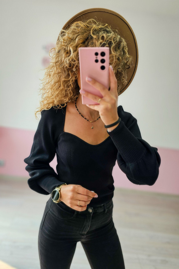 Czarna bluzka elegancka Reserved 1