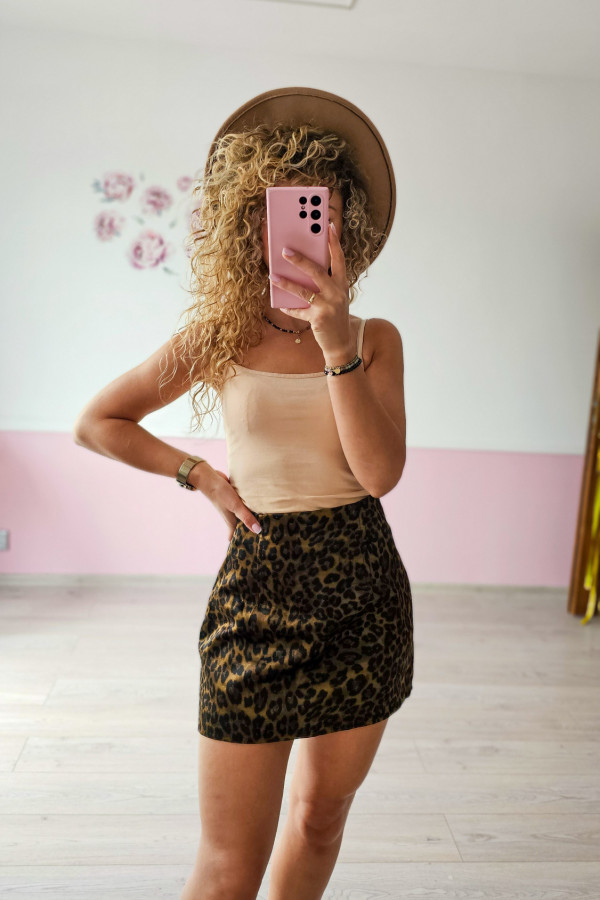 Panterkowa spódniczka mini Zara
