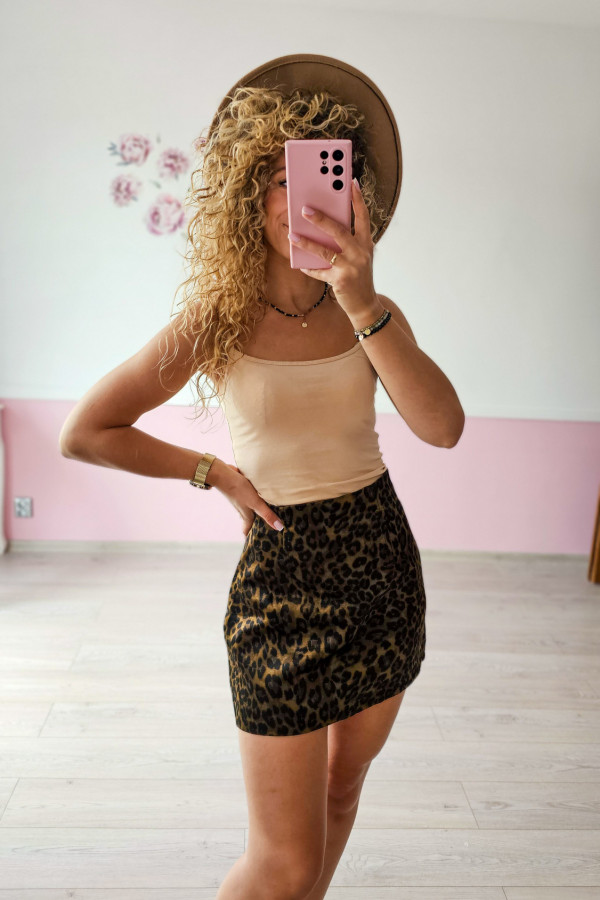 Panterkowa spódniczka mini Zara 1