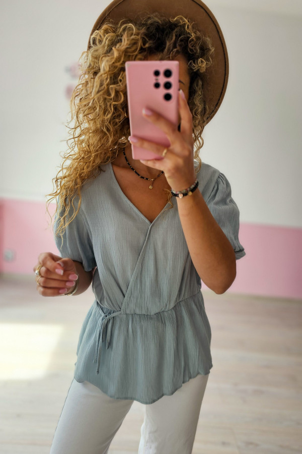 Miętowa muślinowa bluzka Primark 2