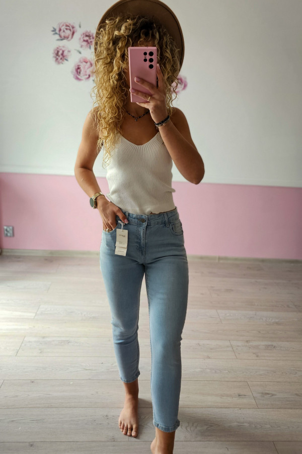 Spodnie jeansowe slim ze średnim stanem Reserved 2