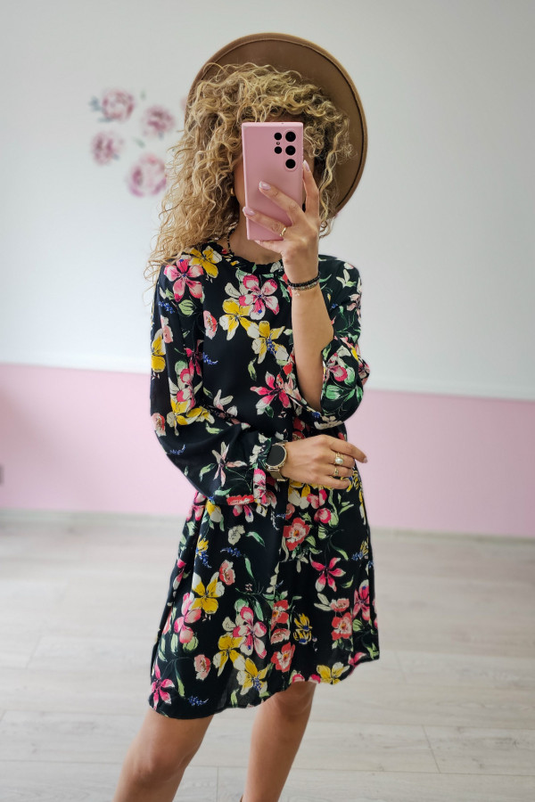 Wiskozowa sukienka w kwiaty