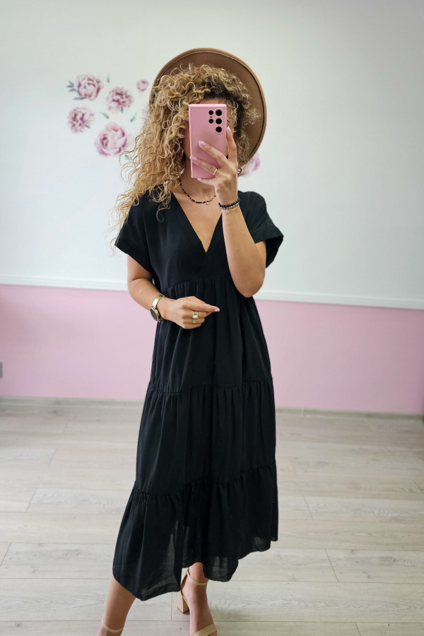 Czarna sukienka midi 4