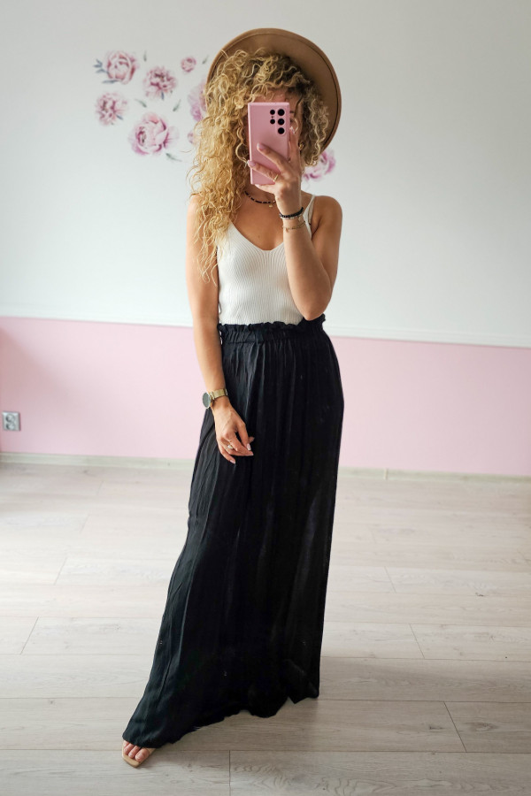Czarna spódnica maxi 1