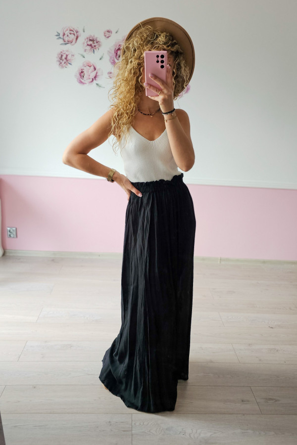 Czarna spódnica maxi 2