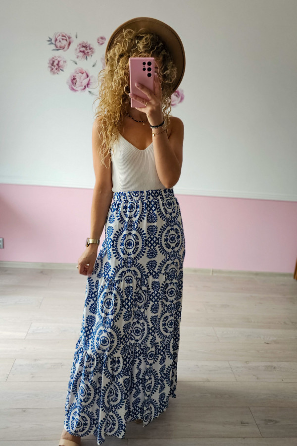 Wzorzysta spódnica maxi 1