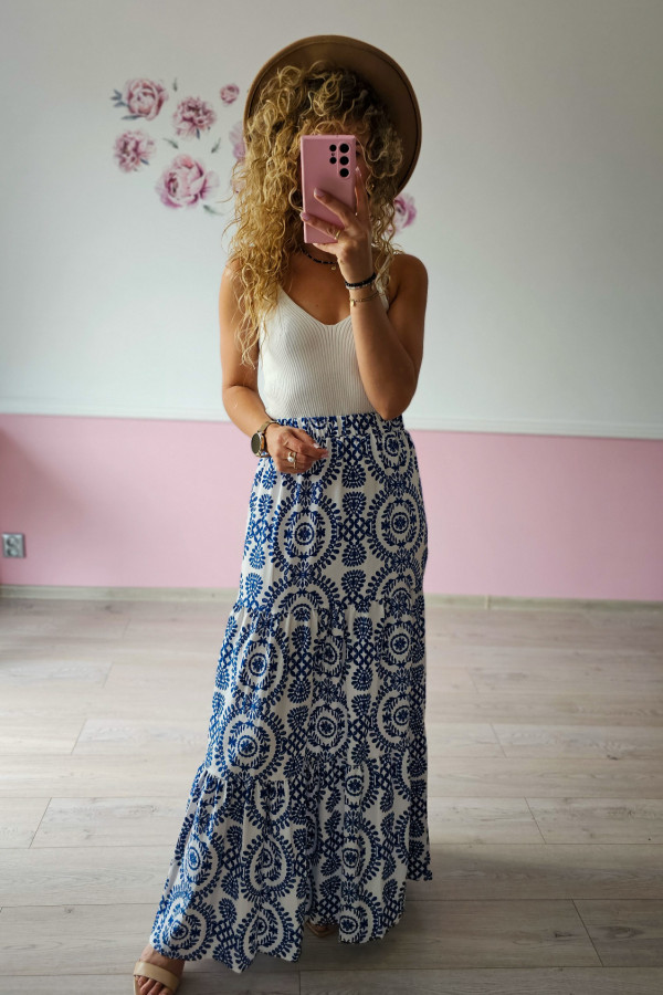 Wzorzysta spódnica maxi