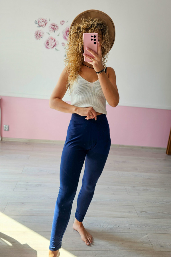 Granatowe legginsy XXL/3XL