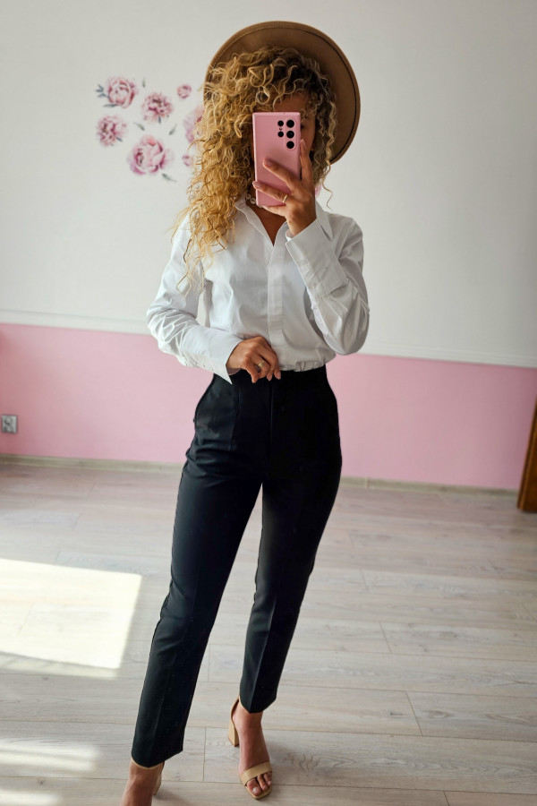 Czarne eleganckie spodnie z wysokim stanem Reserved 2