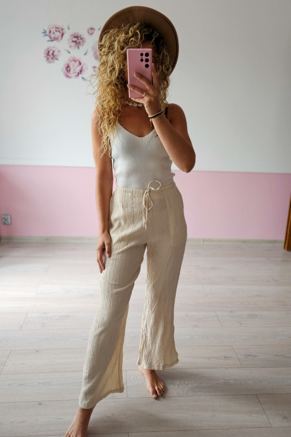 Krepowane spodnie Zara 2