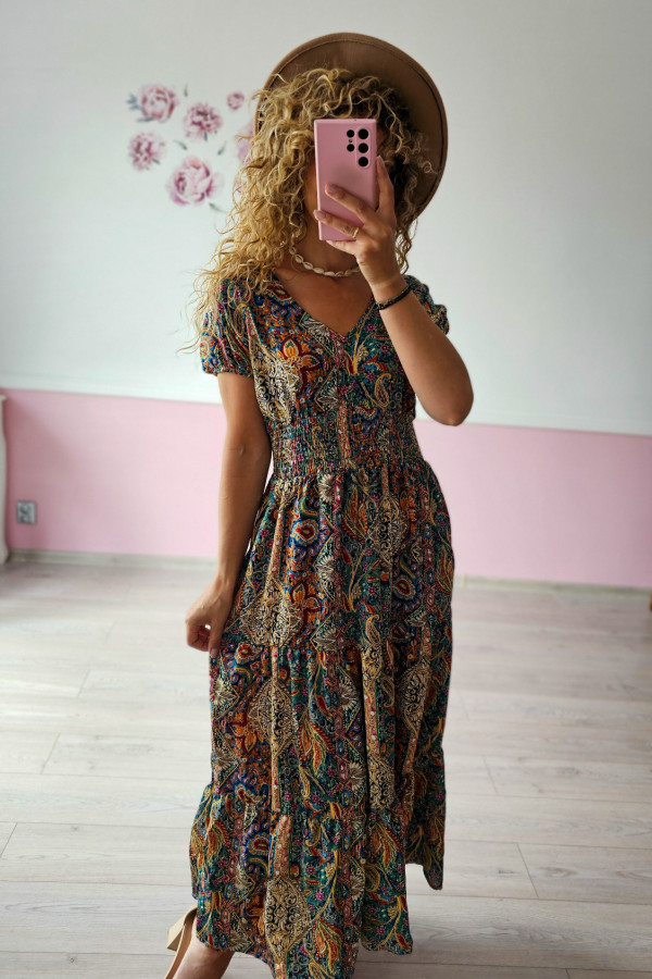 Wzorzysta sukienka maxi 1