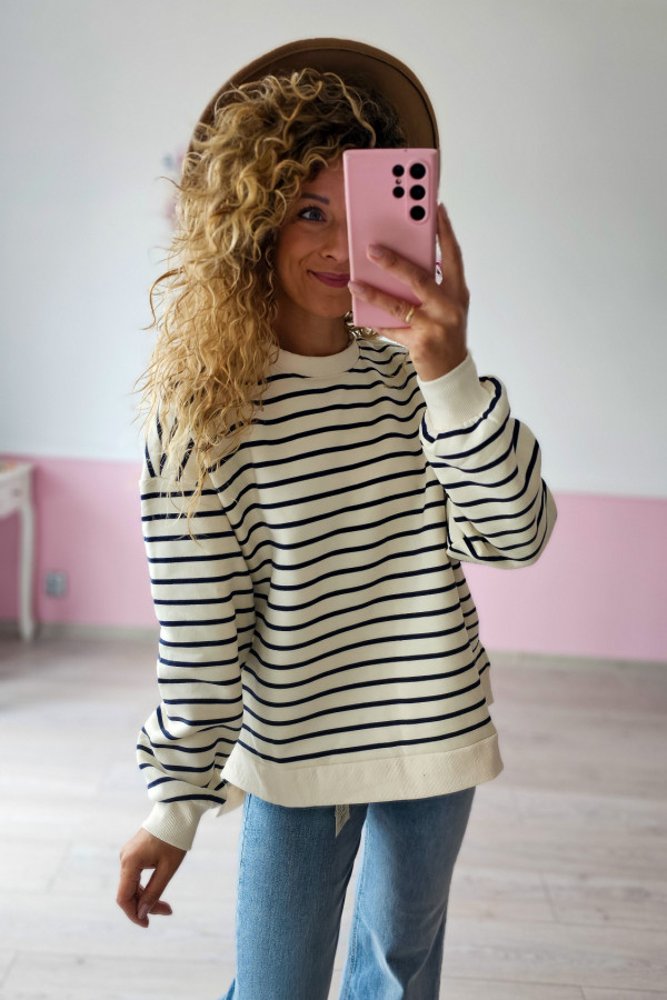 Damska bawełniana bluza w paski Reserved