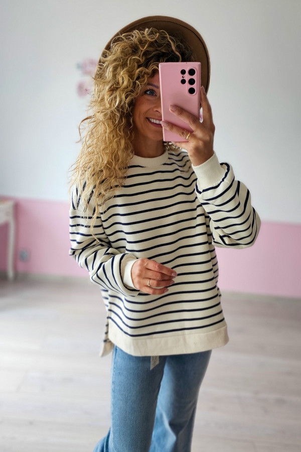 Damska bawełniana bluza w paski Reserved 1