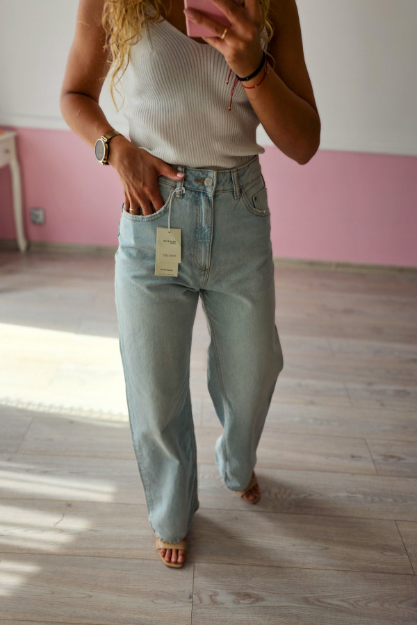 Jeansowe świetne spodnie Wide Leg XS/S Reserved 3