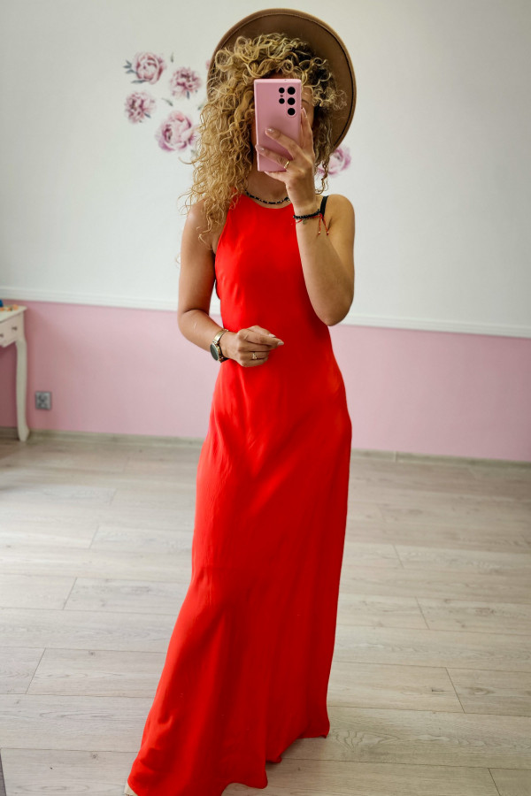 Czerwona sukienka maxi Reserved