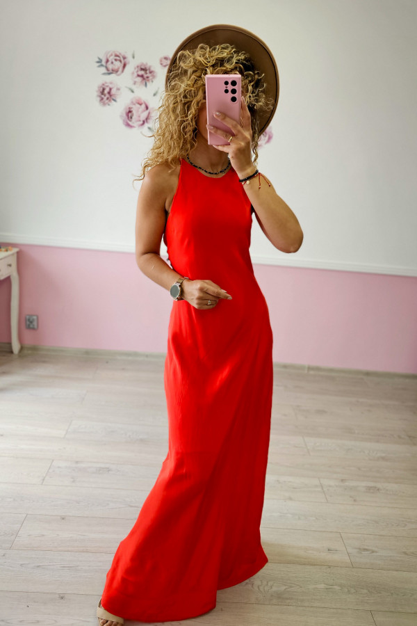Czerwona sukienka maxi Reserved 3