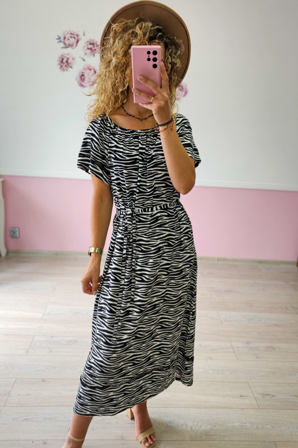Wiskozowa sukienka zebra George