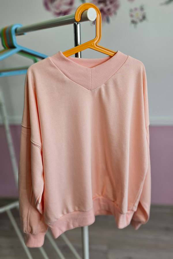 Brzoskwiniowa bluza dziewczęca