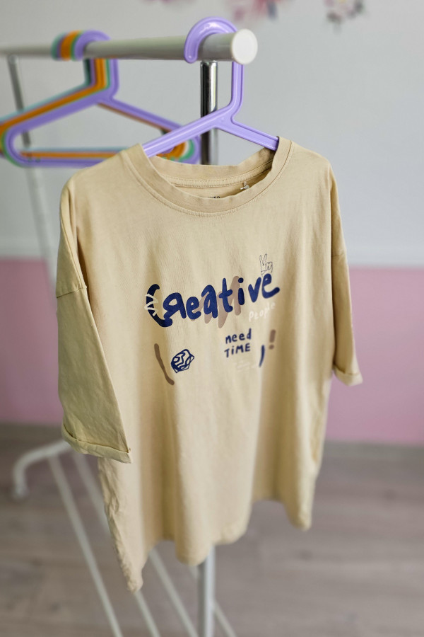 Beżowy T-shirt chłopięcy 1