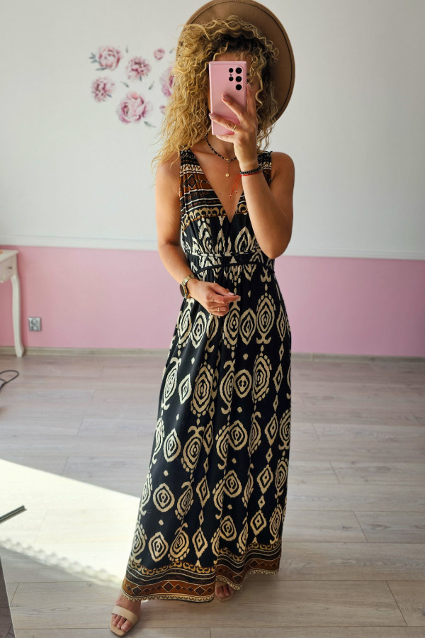 Wzorzysta sukienka maxi 3