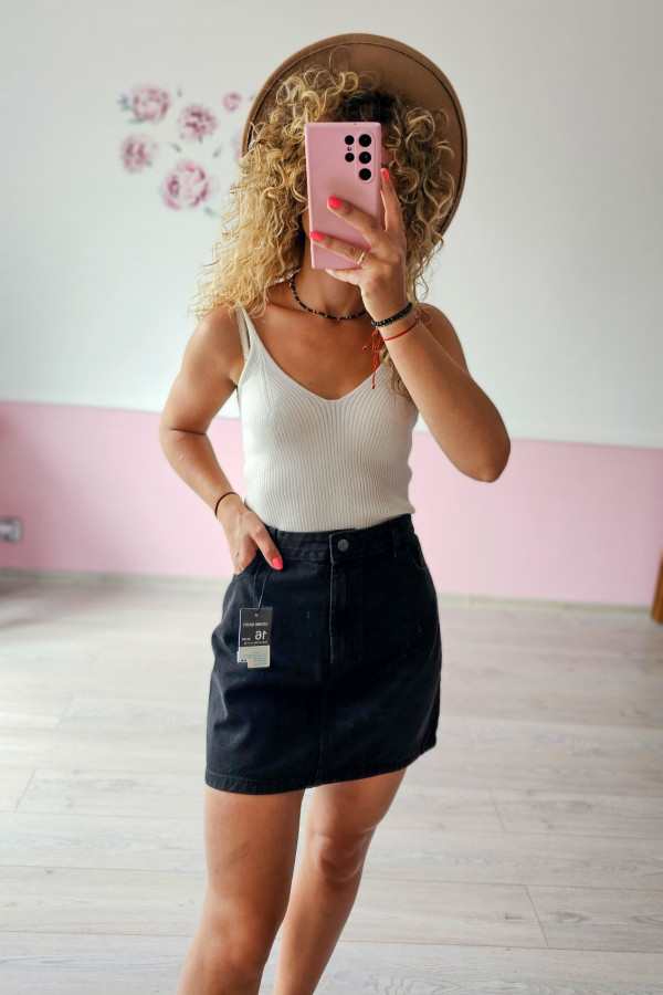 Czarna jeansowa spódniczka Primark 1