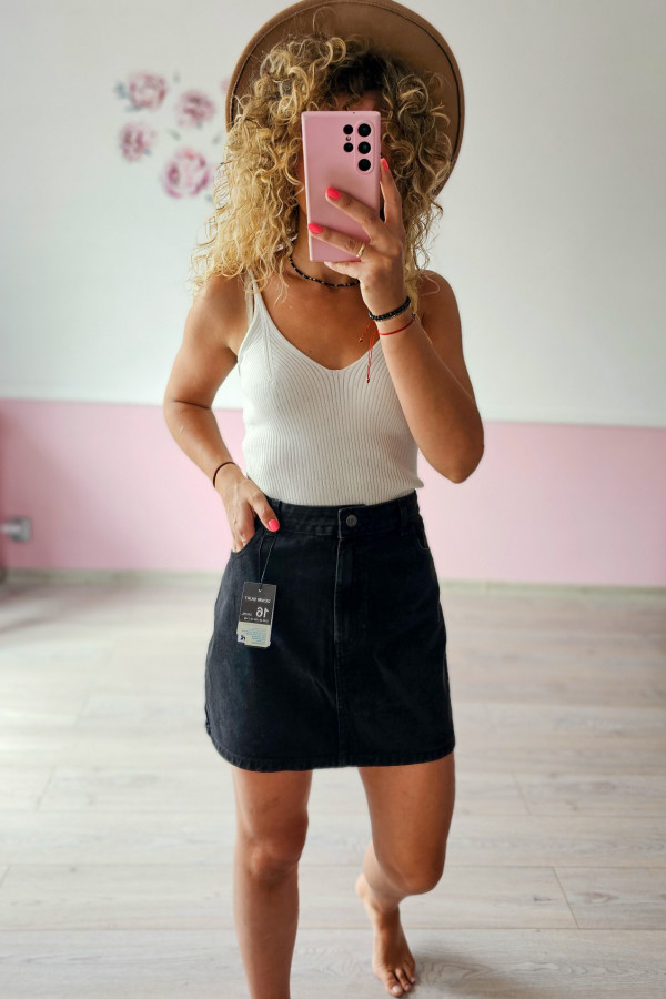 Czarna jeansowa spódniczka Primark 2