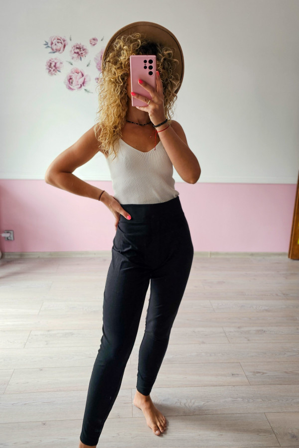 Czarne, świetne legginsy damskie *MEGA SĄ! 1
