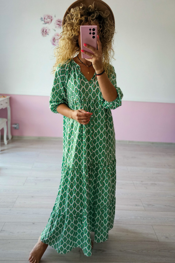 Wzorzysta sukienka maxi 1